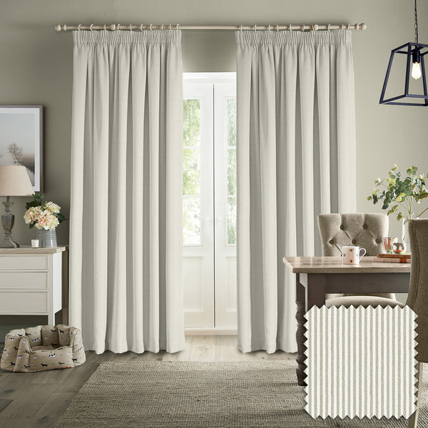 sophie allport Stamford Stripe Natural Made to Measure Curtains