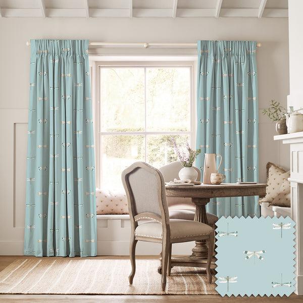 Sophie Allport Watercolour Dragonfly Blue Made To Measure Curtains