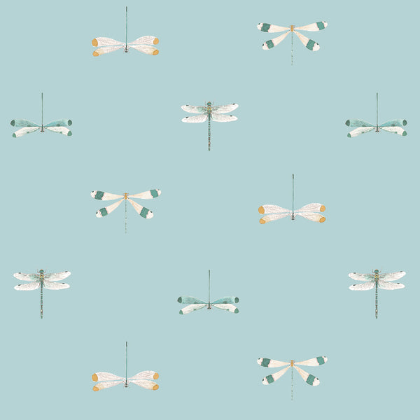 Sophie Allport Watercolour Dragonfly Blue Made To Measure Roller Blind