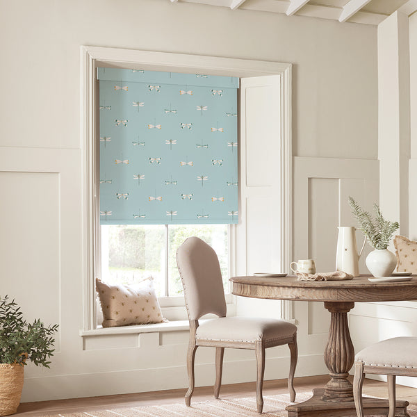 Sophie Allport Watercolour Dragonfly Blue Made To Measure Roller Blind