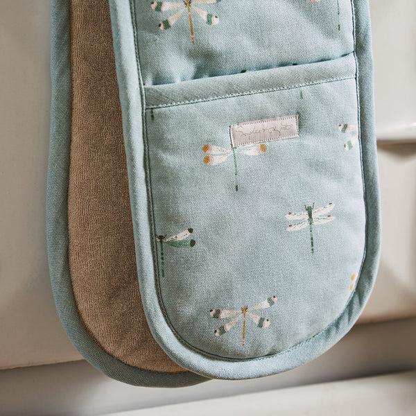 Sophie Allport Watercolour Dragonfly Double Oven Glove