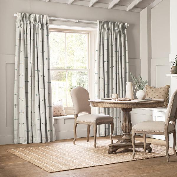 Sophie Allport Watercolour Dragonfly White Made To Measure Curtains