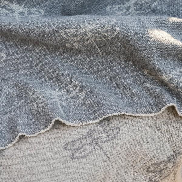 Sophie Allport Watercolour Dragonfly Wool Knitted Throw