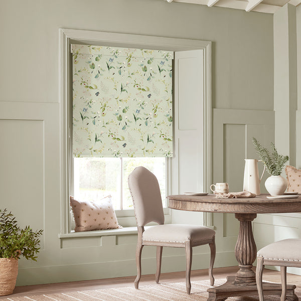 Sophie Allport Wild Floral Soft Green Made To Measure Roller Blind