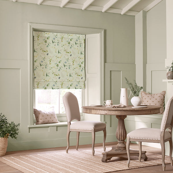 Sophie Allport Wild Floral Soft Green Made To Measure Roman Blind