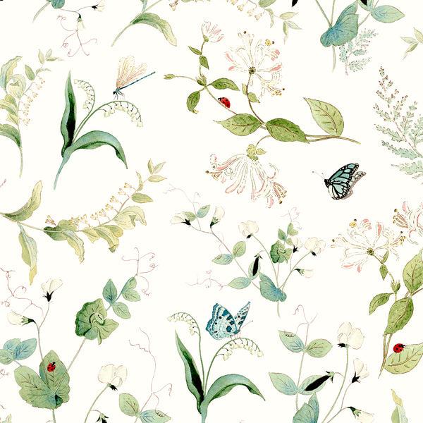 Sophie Allport Wild Floral White Made To Measure Curtains