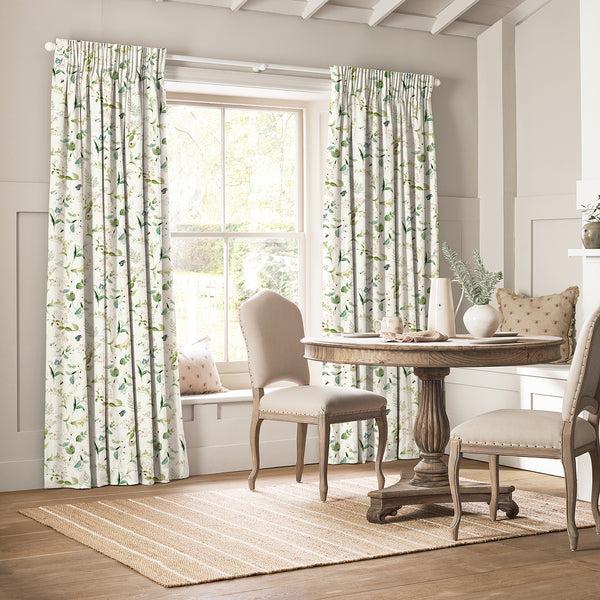 Sophie Allport Wild Floral White Made To Measure Curtains