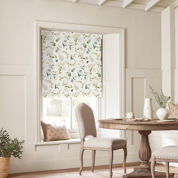 Sophie Allport Wild Floral White Made To Measure Roller Blind