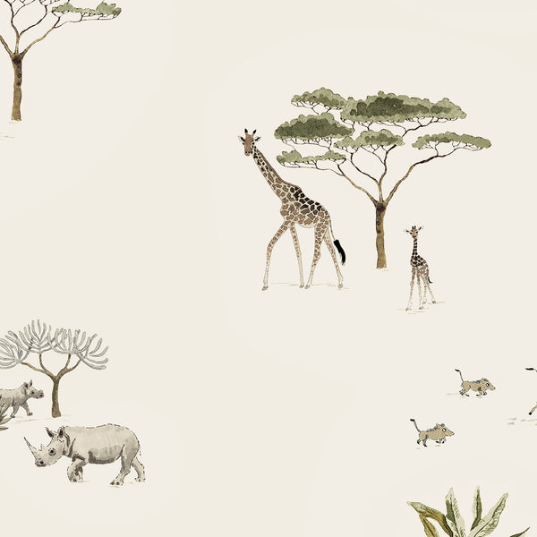 Sophie Allport Wild Savannah Off White Made To Measure Roller Blind