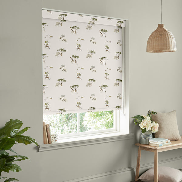 Sophie Allport Wild Savannah Off White Made To Measure Roller Blind