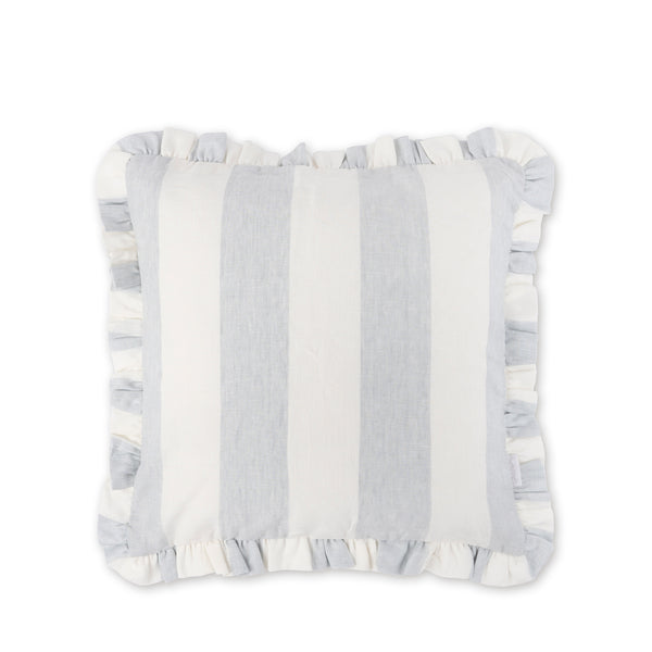 sophie allport Witham Blue Stripe Frill Edge Cushion