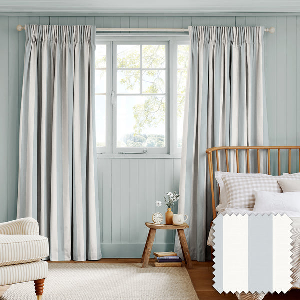 Sophie Allport Witham Blue Stripe Made To Measure Curtains