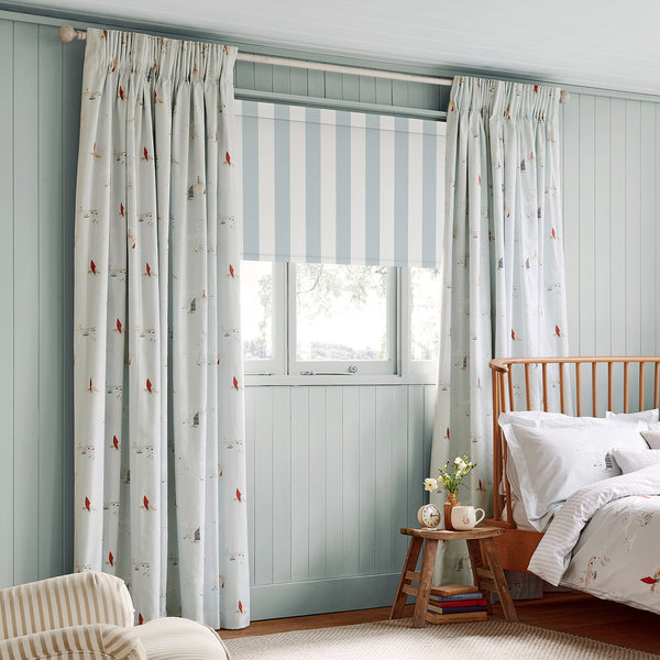 Sophie Allport Witham Blue Stripe Made To Measure Roller Blind