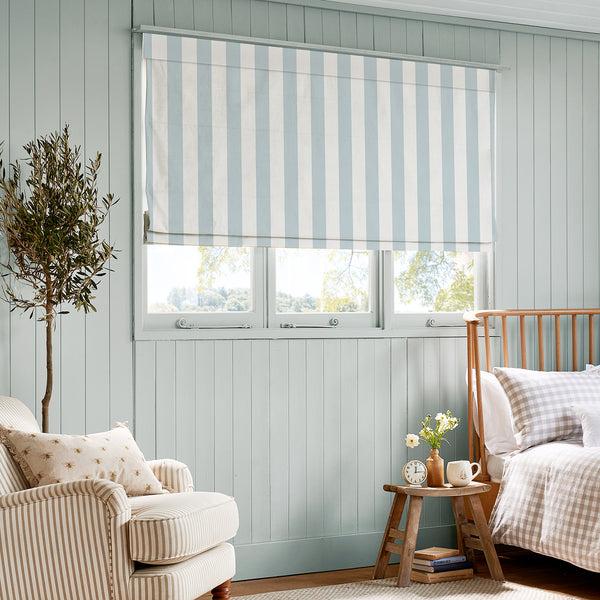 Sophie Allport Witham Blue Stripe Made To Measure Roman Blind