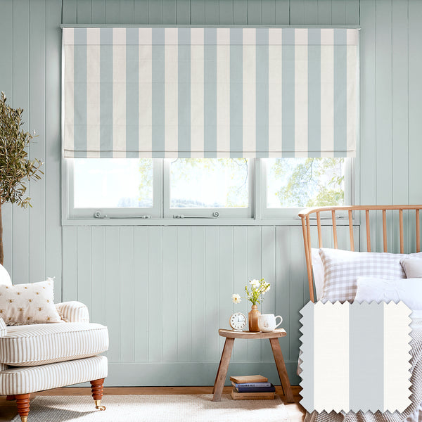 sophie allport Witham Blue Stripe Made to Measure Roman Blind