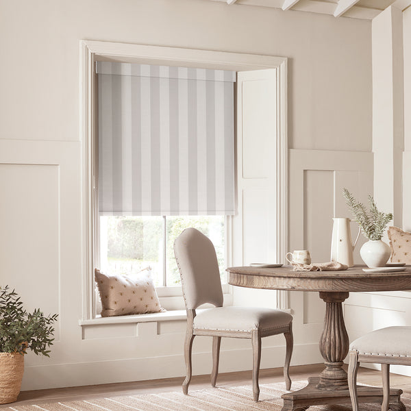 Sophie Allport Witham Grey Stripe Made To Measure Roller Blind