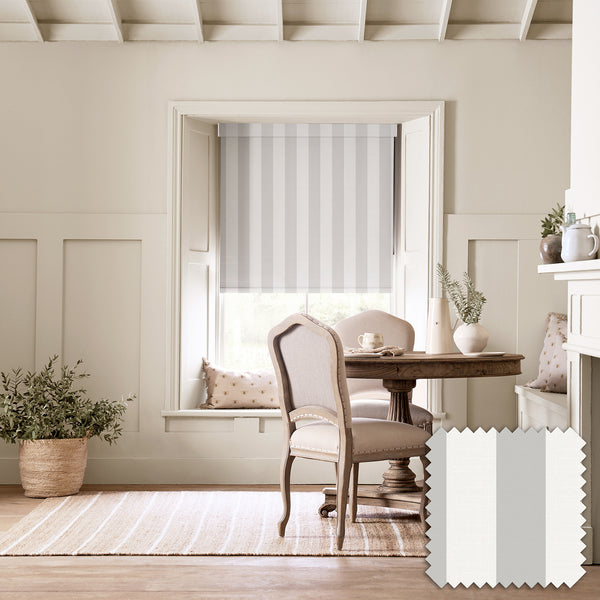 sophie allport Witham Grey Stripe Made to Measure Roller Blind