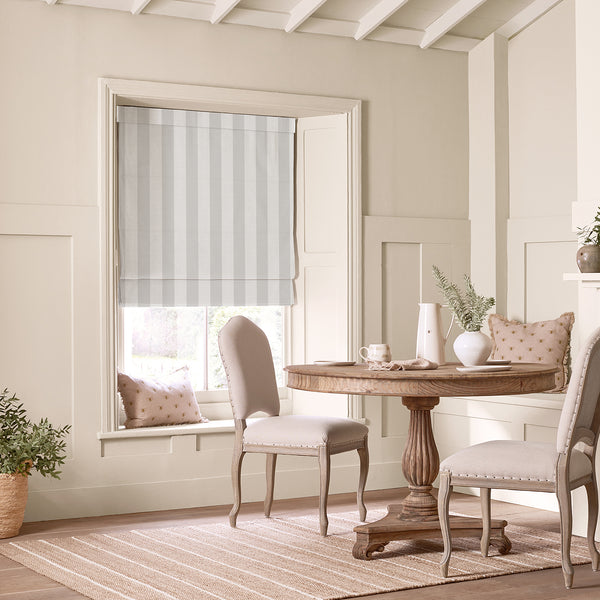 Sophie Allport Witham Grey Stripe Made To Measure Roman Blind