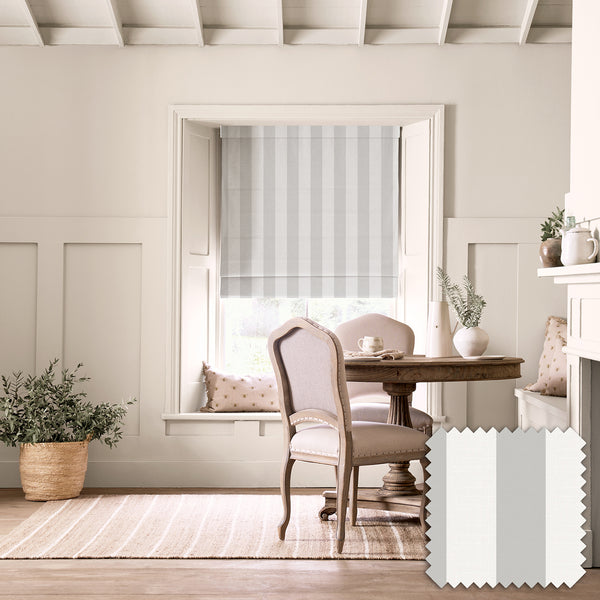 Sophie Allport Witham Grey Stripe Made To Measure Roman Blind