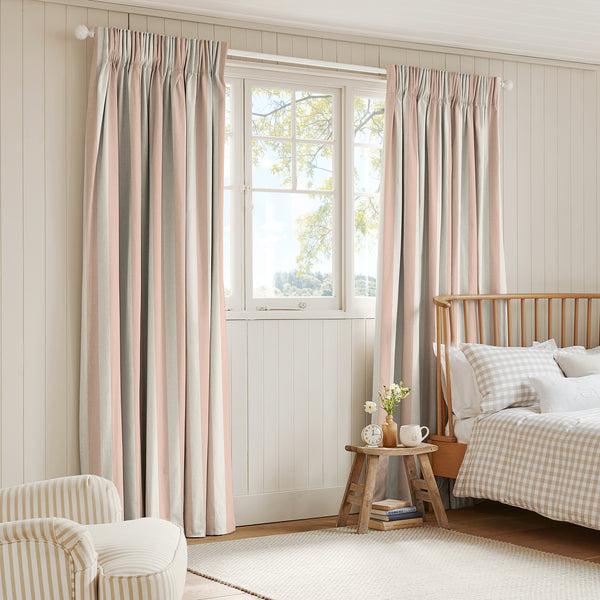 Sophie Allport Witham Pink Stripe Made To Measure Curtains
