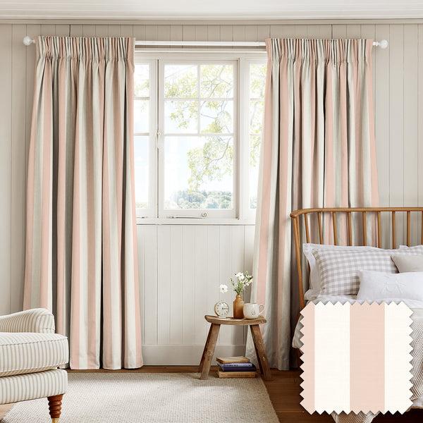 sophie allport Witham Pink Stripe Made to Measure Curtains