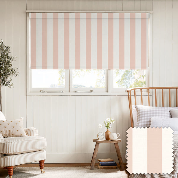 sophie allport Witham Pink Stripe Made to Measure Roller Blind