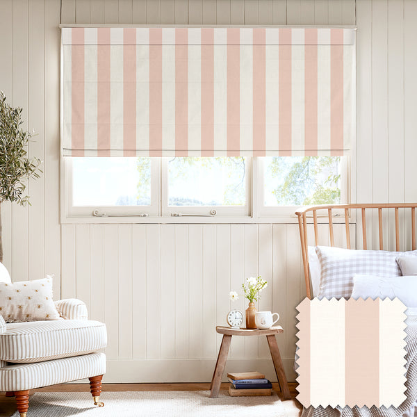 sophie allport Witham Pink Stripe Made to Measure Roman Blind