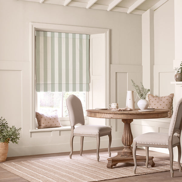 Sophie Allport Witham Sage Stripe Made To Measure Roman Blind