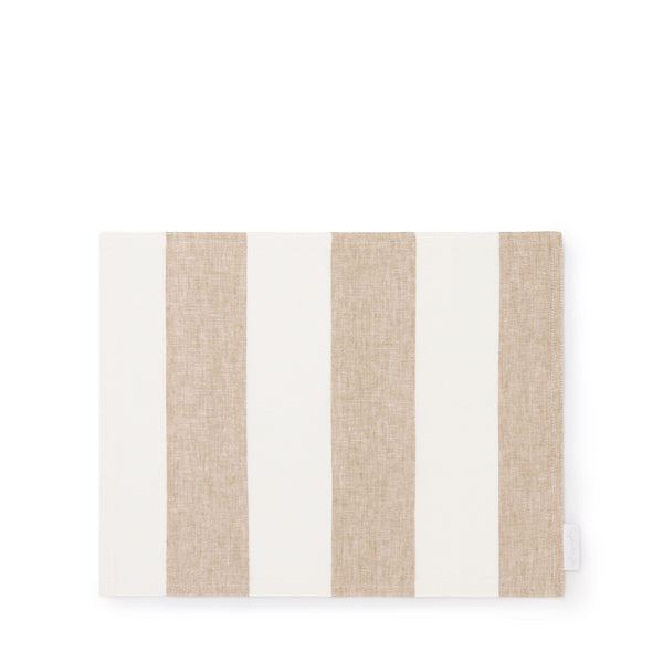 Sophie Allport Witham Sand Stripe Linen Washable Placemats (Set Of 2)