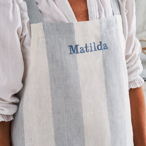 Sophie Allport Witham Stripe Linen Cross Back Apron