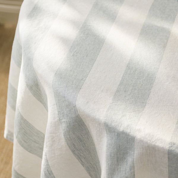Sophie Allport Witham Stripe Round Linen Tablecloth