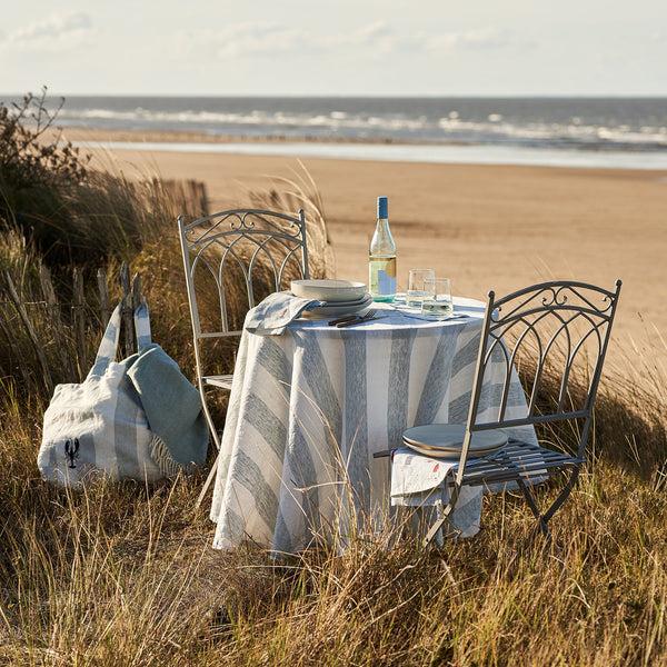 Sophie Allport Witham Stripe Round Linen Tablecloth