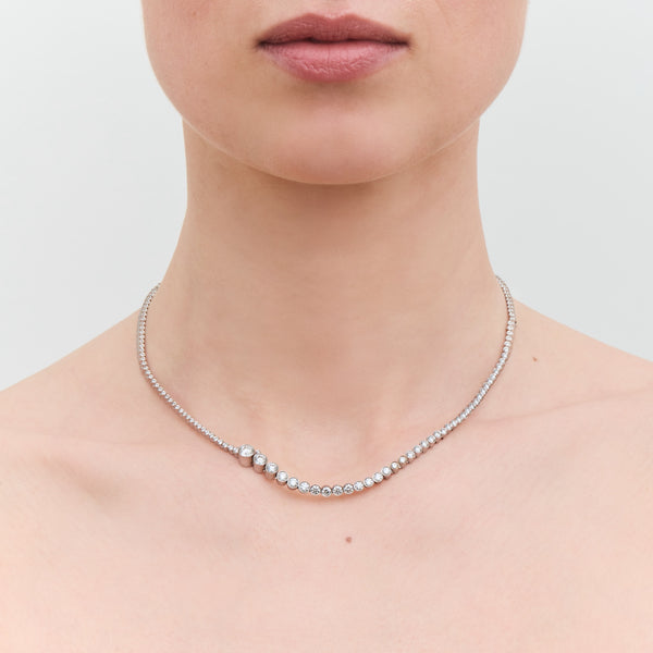 Sophie Bille Brahe Collier De Tennis Blanc