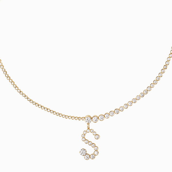sophie bille brahe Collier de Tennis Lettre