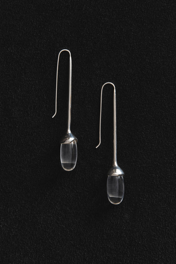 Sophie Buhai Long Dripping Stone Earrings In Quartz