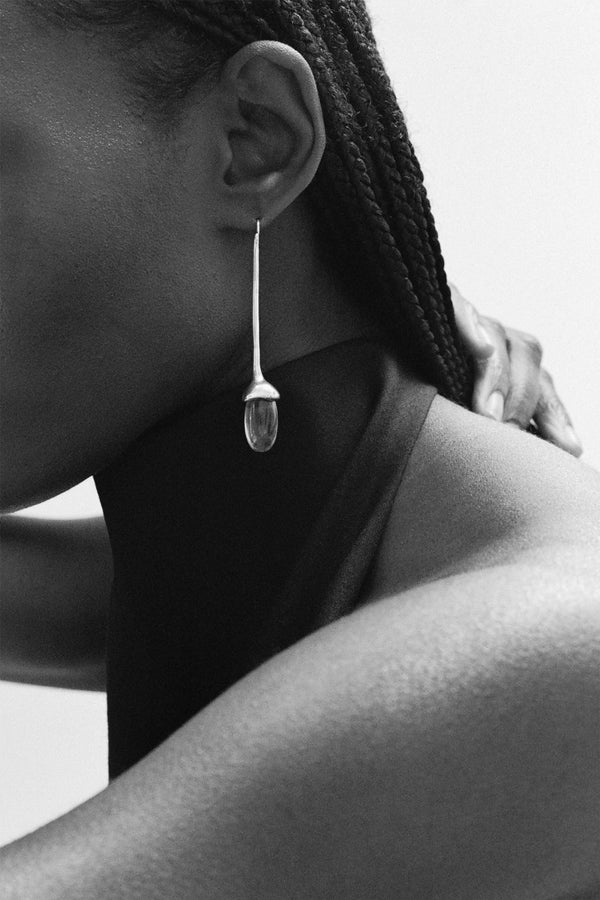 sophie buhai Long dripping stone earrings in quartz