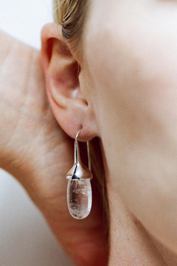 Sophie Buhai Dripping Stone Earrings In Quartz