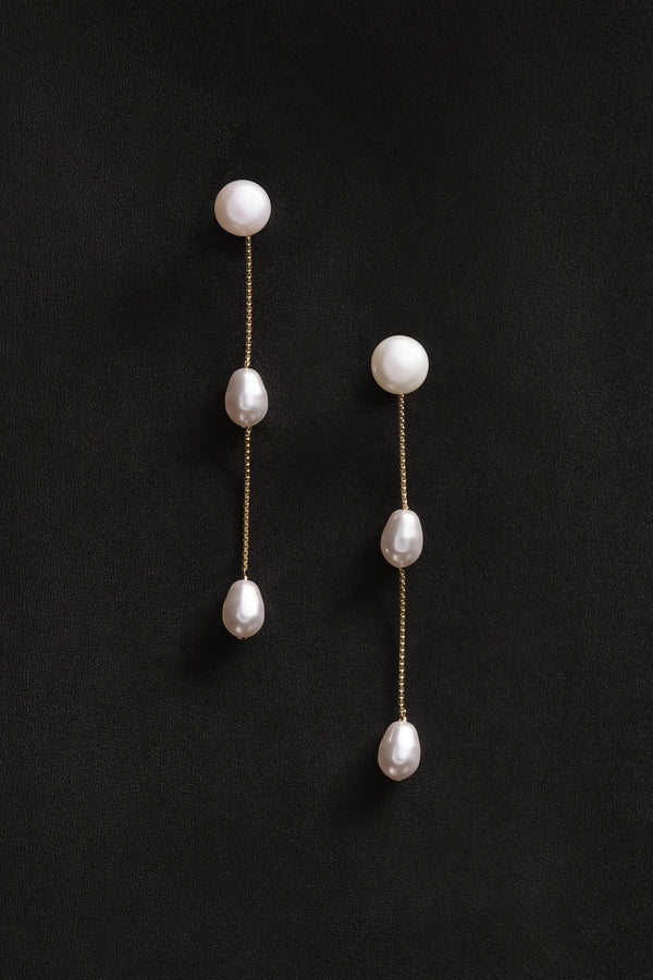 sophie buhai Gold small pearl drop earrings