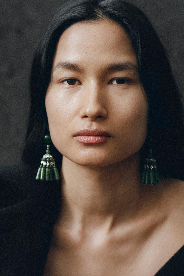Sophie Buhai Jade Flamenco Earrings