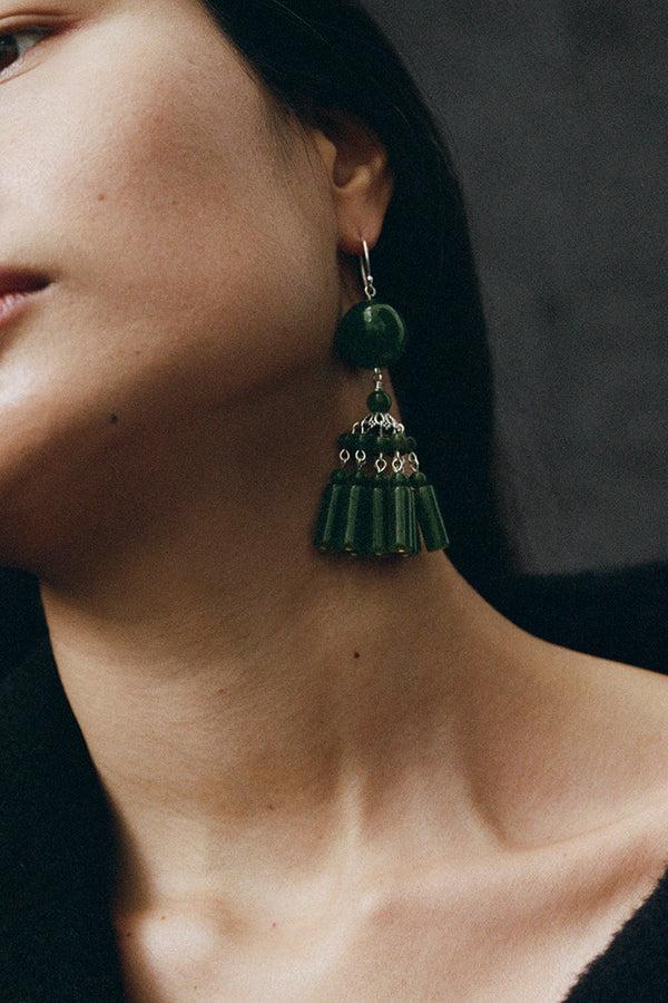 sophie buhai Jade flamenco earrings