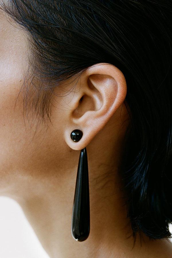 sophie buhai Large angelika earrings in onyx