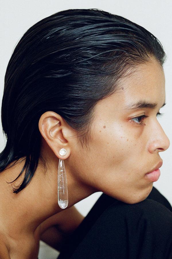 Sophie Buhai Large Angelika Earrings In Quartz