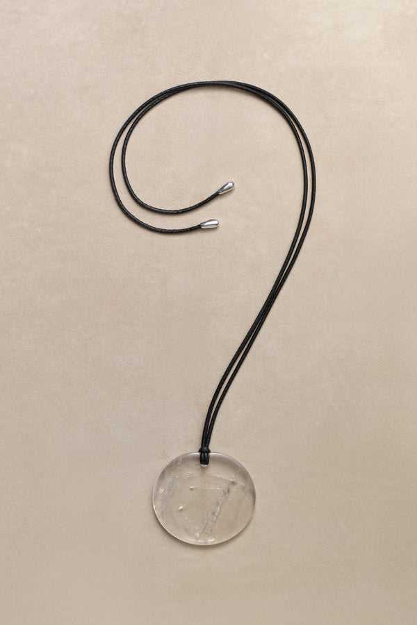 sophie buhai Large full moon pendant in quartz