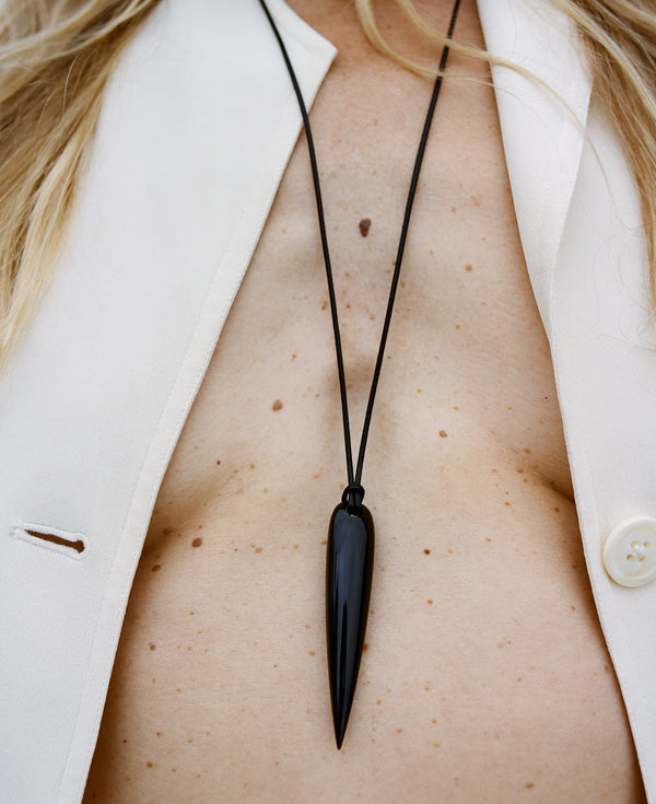 sophie buhai Large spear pendant in onyx