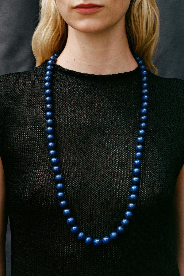 sophie buhai Long everyday boule necklace in lapis
