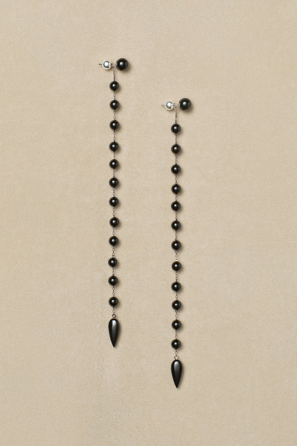 Sophie Buhai Long Phoenician Earrings In Onyx