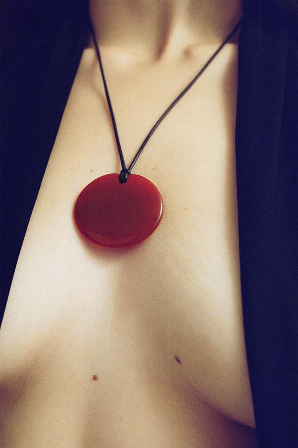 sophie buhai Medium full moon pendant in carnelian