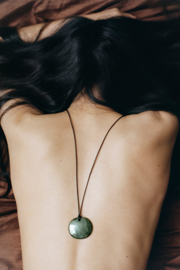 Sophie Buhai Medium Full Moon Pendant In Jade