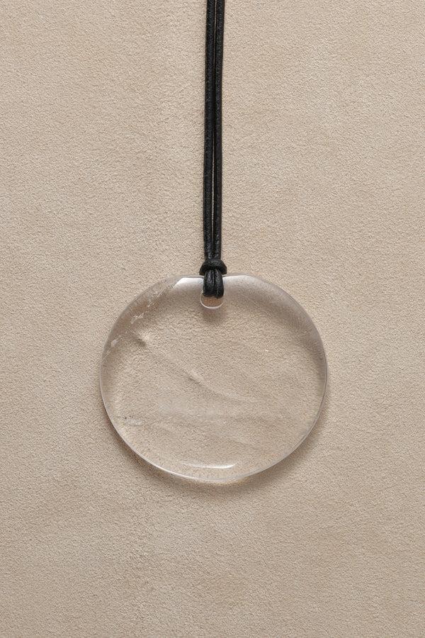 Sophie Buhai Medium Full Moon Pendant In Quartz