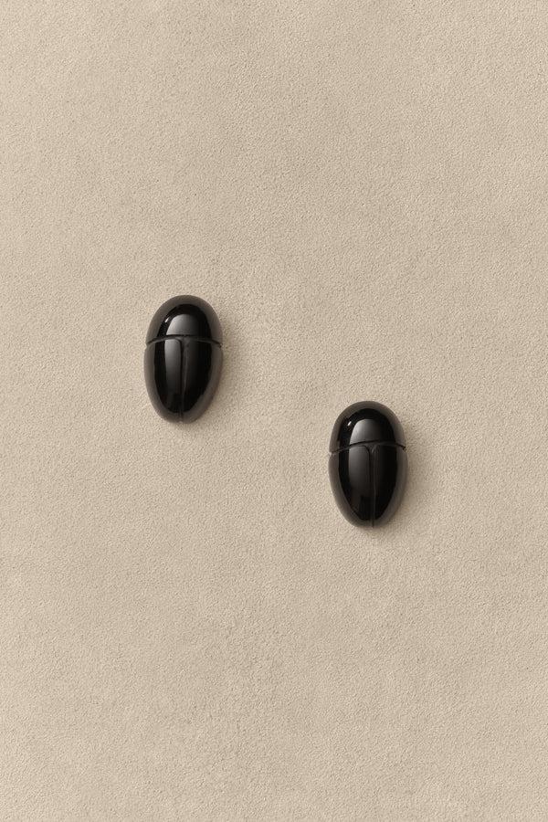 Sophie Buhai Scarab Studs In Onyx